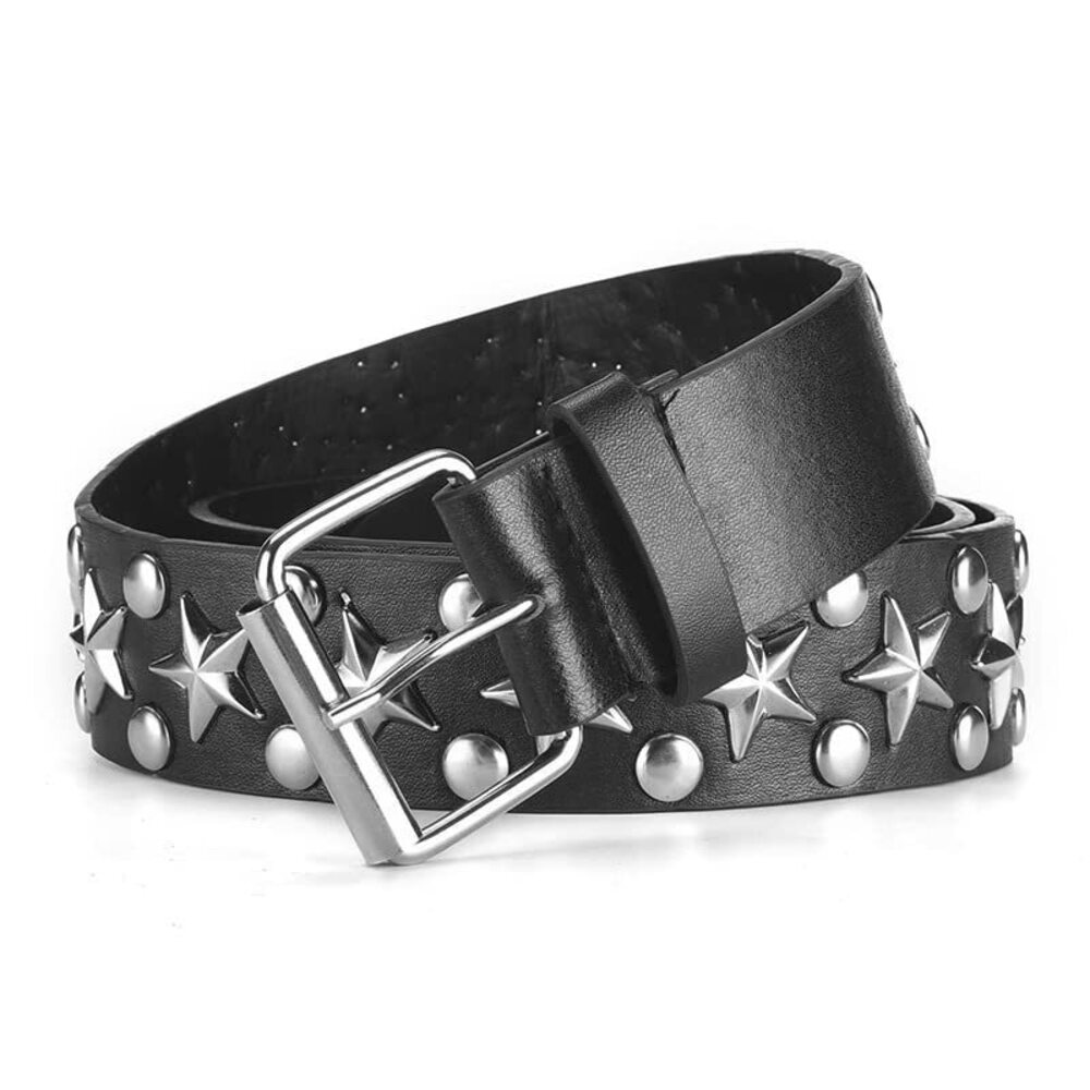7886 Star Studded Belt Rivet Y2k Belts Women Punk Accessoriess Gothic Belt - Picture 3 of 5